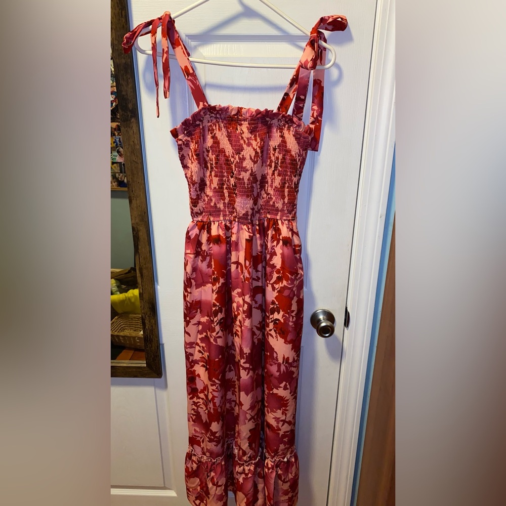 SHEIN Pink Floral Dress